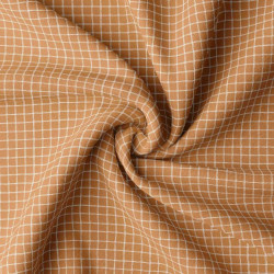 Printed Cotton JULES Brown Sugar / White